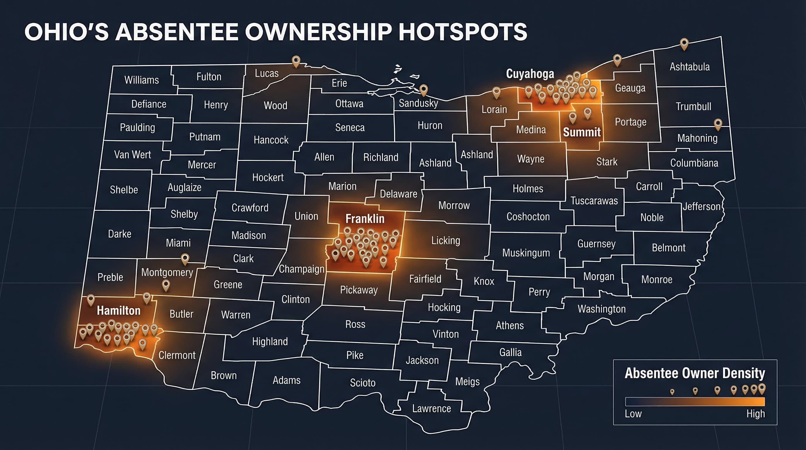 Absentee Owner List Ohio: Where Out-of-State Landlords Are Selling in 2026